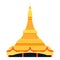 Global Vipassana Pagoda - modern flat design style single isolated image