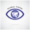 Global vision sign,eye icon,search symbol.