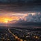 Global warming effect black thunderstorm dramatic rain clouds, dramatic sky, sho...