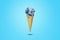 Global Warming and Pollution Concept : Ice cream planet earth melting in ice cream cone.