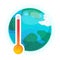 Global warming. vector concept. Earth weather vector