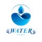 Global water circulation vector logotype for use in spa and resort organizations. Living in harmony with nature concept.