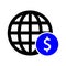 Global world dollar icon element of finance