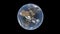 Globe behind a layer of clouds, well visible to Madagascar, Africa, Arabian Peninsula and India, isolated Earth globe, 3d renderin