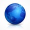 Globe. Blue sphere Earth on white. Vector illustration