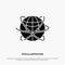 Globe, Business, Data, Global, Internet, Resources, World solid Glyph Icon vector