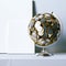 Globe created of euro coins and mock clear poster