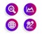 Globe, Data analysis and Diagram icons set. Project edit sign. Internet world, Magnifying glass, Growth graph. Vector