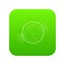 Globe database icon green vector