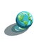 Globe earth 3d, design for theme nature art glass ball earth globe