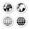 Globe Earth Icons as Labels
