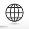 Globe flat Icon. Sign planet