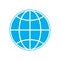 Globe Flat Icon Vector, Web Symbol Design, Blue World Sign Image