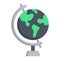 Globe flat icon, world and geography