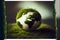 Globe on green moss background. Earth day concept. 3D rendering