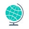 Globe icon. Idea of geography, sphere world map
