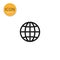 Globe icon isolated flat style.