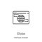 globe icon vector from interface browser collection. Thin line globe outline icon vector illustration. Linear symbol for use on