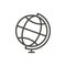 Globe icon vector. Line earth symbol.