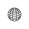 Globe latitudes line icon