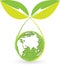 Globe leaf logo