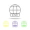 globe and live multicolored icons. Element of journalism for mobile concept and web apps illustration. Can be used for web, logo,