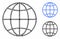 Globe Mosaic Icon of Spheric Items