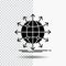 globe, network, arrow, news, worldwide Glyph Icon on Transparent Background. Black Icon