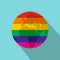 Globe Rainbow flat icon