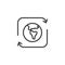 Globe recycle outline icon