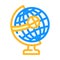 globe for researching business globalization color icon vector illustration