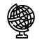 globe for researching business globalization line icon vector illustration