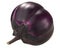 Globe ribbed  eggplant or aubergine Solanum melongena fruit, whole, isolated