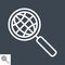 Globe search line icon