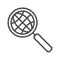 Globe search line icon