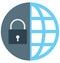 Globe Security Color Isolated Vector Icon that easily can be modified and edit.