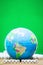 Globe - South America with GREEM WORLD Message