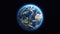 the globe from space, presenting a detailed and authentic Earth surface and world map as seen from outer space, a