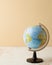 Globe with space for text. Minimalism, the concept of peace, globalization, education, travel, geography, ecology.