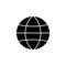 Globe station solid icon, world and earth
