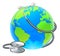 Globe Stethoscope Earth World Health Concept