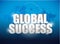 Globe success world map concept illustration