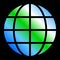 Globe symbol icon - Earth gradient, isolated - vector