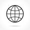 Globe thin line icon