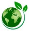 Globe tree. ecology globe leaf logo