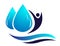 Globe Water drop save logo concept of water drop with world save earth wellness symbol icon nature drops elements vector design