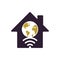 Globe wifi home shape concept logo design icon.