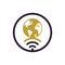 Globe wifi logo design icon.