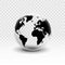 Globe world designe on trasparent background vector