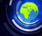 Globe World Indicates Solar System And Earth